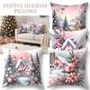4 Pack Christmas Throw Covers, Decorative Cushion Cases for Home and Sofa Decoration
