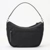 Isaac Twill Nylon Curved Shoulder Bag, Size S, 2004701, Black (10)