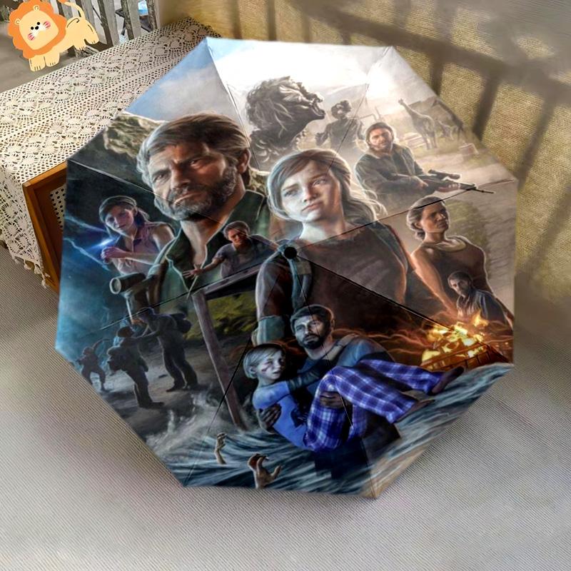 Survival Post-Apocalyptic World Folding umbrella Umbrella 8 paraphenoid bones Three folds travel Sun umbrella