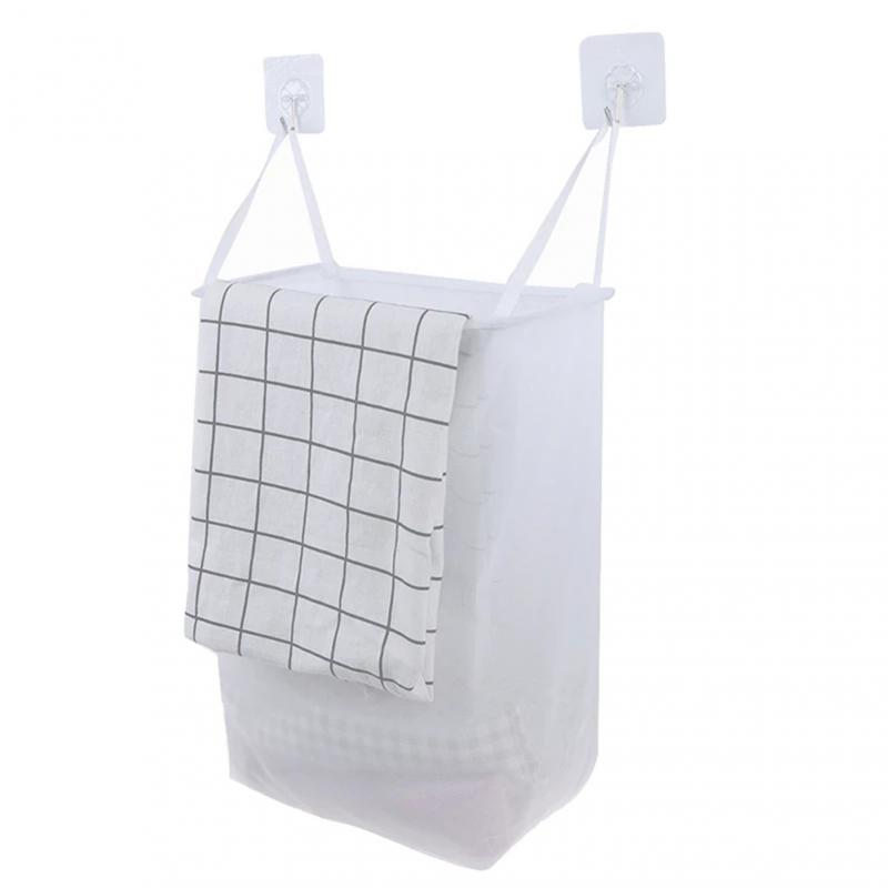 Hanging Net Bag Laundry Hamper Folding Household For Dirty Clothes Clothes Storage Basket Laundry Basket Wall Mounted