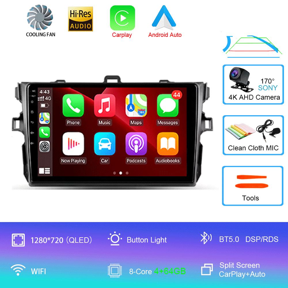 Android 14 Car Radio For Toyota Corolla 10 E140 E150 2006 - 2013  Multimedia Video Player Navigation stereo GPS  No 2din 2 din d