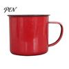Lead-free Enamelware Vintage Enamel Mug with Handle, Solid Color Heat Resistant Tea Cup Drinking Cup, Durable Portable Tableware for Home Kitchen Use