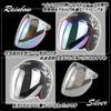 Sakurawing Bubble Shield Jet Helmet Face Guard, UV/Light Blocking Goggles for Motorcycles (Silver)