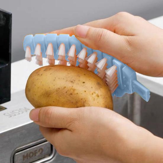 CAVLA Lot De 3 Brosses De Nettoyage Pour Légumes, Fruits, Pommes De Terre, Légumes, Poils Rigides Avec Prise En Main Confortable, Gadgets De Cuisine Pour Laver Les Fruits, Les Champignons, Les