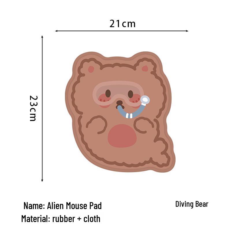 Cute Pink Cartoon Mouse Pad - Non-slip Soft Pad for Notebooks & Keyboards