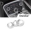 3pcs Silver Air Conditioner Switch Knob Trim Ring Covers Kit For RAM /Charger
