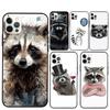 Waschbär Tier Handyhülle Für iPhone 16 Pro Max 11 12 13 Mini 14 15 Pro Max 15 16 Plus XR 16e Hülle Coque