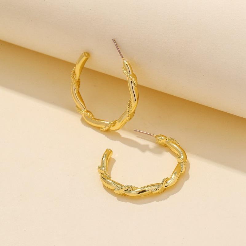 Chinese Style Exaggerated Snake Body Wrapped Earrings Trendy Metal Hip Hop Earrings