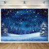 1Pcs Christmas Night Sky Pine Decoration Background Winter Backdrop Decorations For Photo Studio Photo Booth Christams Party