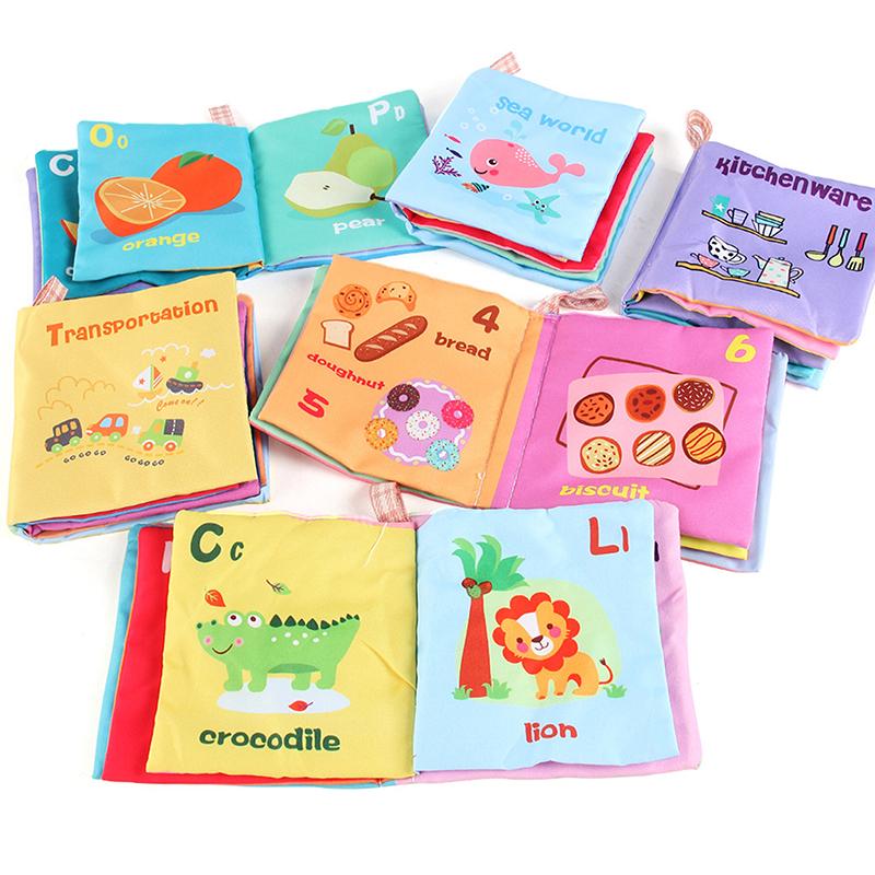 Baby Cloth Books Children'S Cognitive Cloth Books Marine Life Food Fruit Knowledge Christmas Halloween Gift