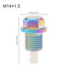 M14 X 1.5 Aluminum Magnetic Oil Drain Plug Fit for Honda/Ford/Hyundai with Crush Washer Gasket Universal Magnetic Oil Drain Plu Oil Drain Plugs 3