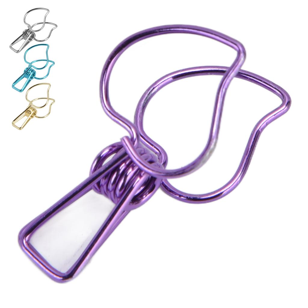 20Pcs Clips Multifunctional Strong Hollow Spring Clip for Clothes Drying Sealing Small Clip