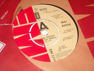 7inch Record MIKI ANTONY  Stella  Making Love On The Late Sh EMI2774 EMI 1978 UK Rock Used