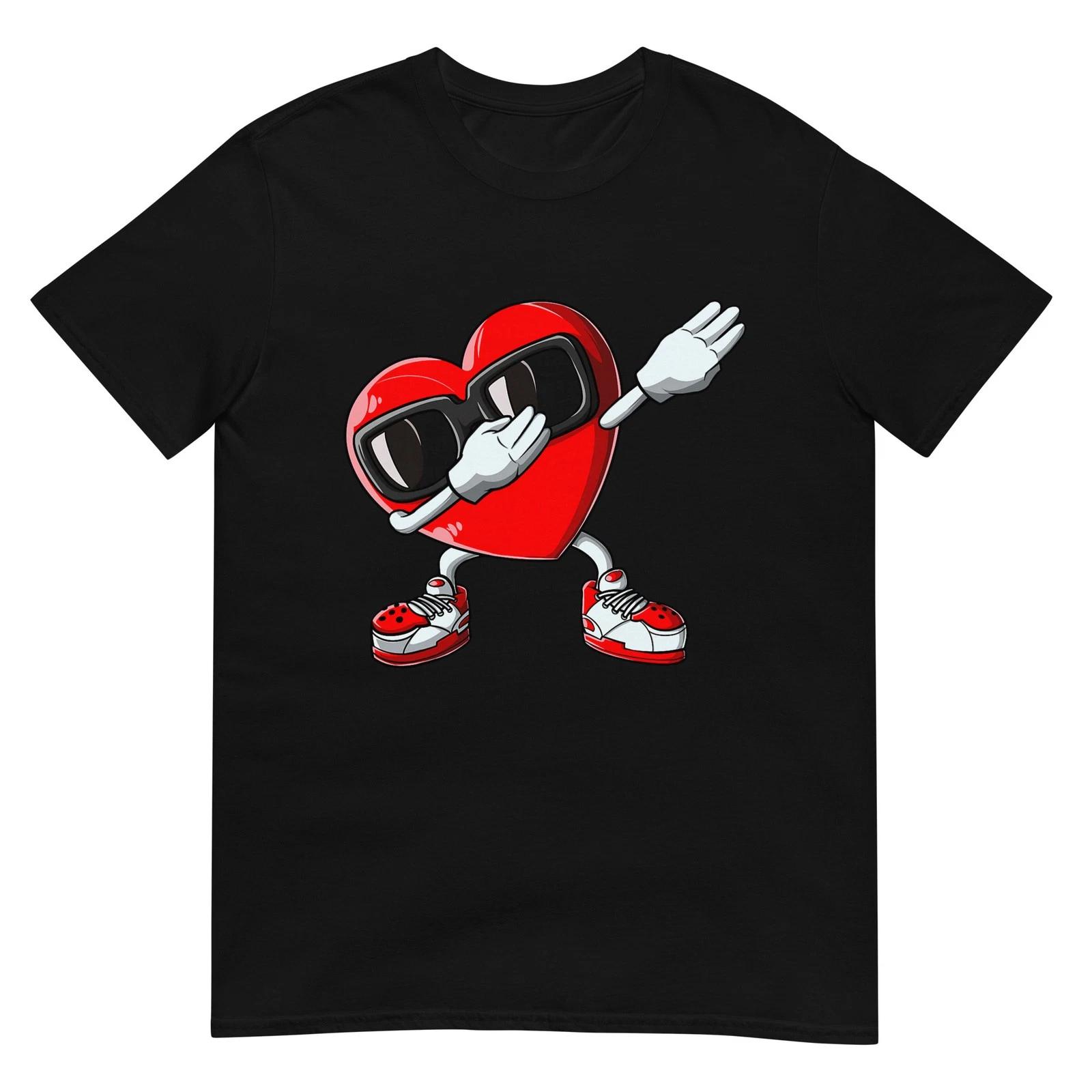 Valentines Day Dabbing Heart Boys Girls Love Dab Dance Funny T-Shirt S