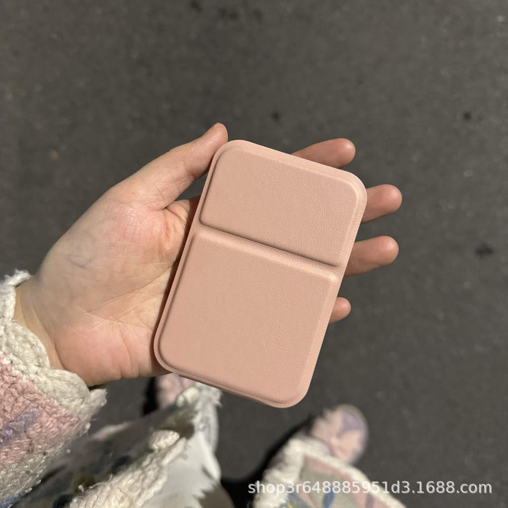 Simple Ins Cosmetic Mirror Folding Portable PU Leather Small Mirror Student Dormitory Desktop Can Stand Dressing Mirror