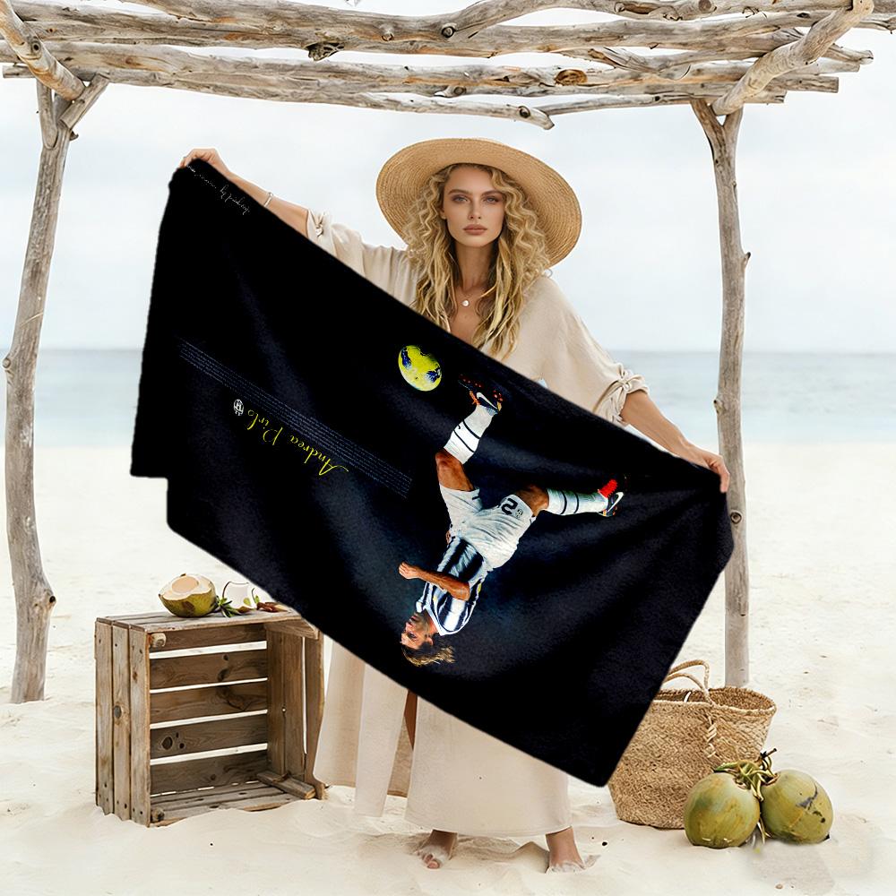 Ac Milan Celebration Moment Beach Towel Super Soft & Absorbent Comfortable Lightweight