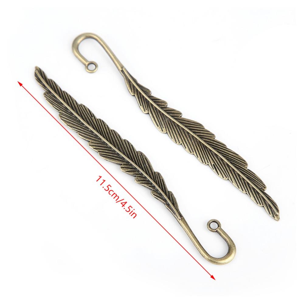 12pcs Bookmarks Zinc Alloy Metal Bookmarks Feather Antique Bronze Feather Bookmarks Antique Bookmarks Crafts