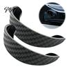 Automotive Exterior Camera Protector Waterproof Rearview Rain Shield, Flexible PVC Lens Black Carbon Fiber Guard with Adhesive Mount, Curved Cover