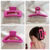 Square Pink Large Shark Clip Cross Acrylic Hair Claws Trendy   Streetwear