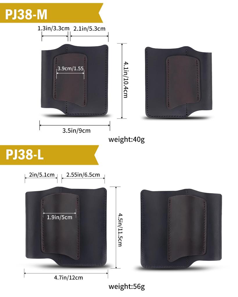 VIPERADE PJ38 Leather EDC Sheath (PJ38-M)