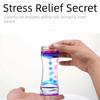 Double Colors Oil Hourglass Timer Creative Acrylic Floating Motion Bubble Timer Descending Sensory Bubble Visual Oil Hourglass