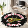 Gang violence Motorcycle enthusiasts Hells Angels Motorcycle Club circular carpet is soft, home, bedroom, door mat decoration, and non slip carpet E5