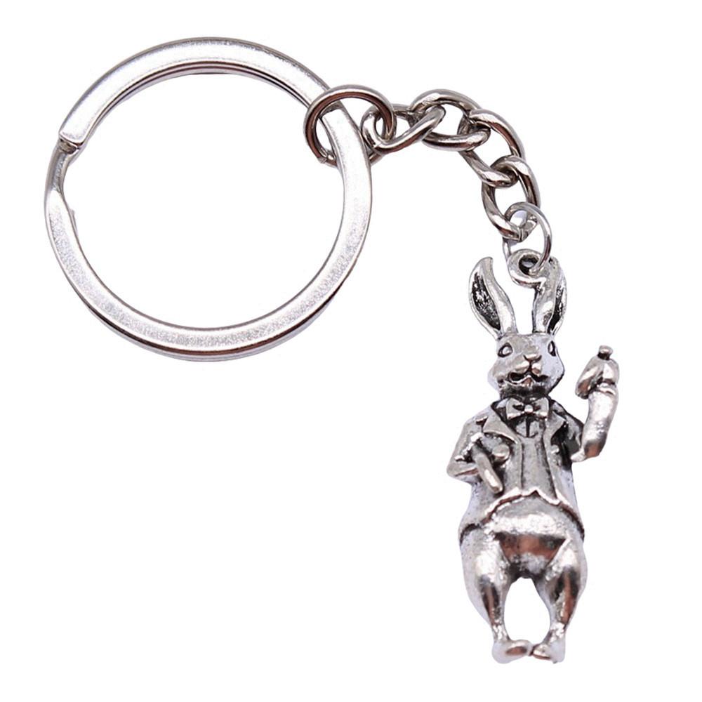 Cat Keychain Poultry Charm Pet Lover Key Holder 28mm Ring
