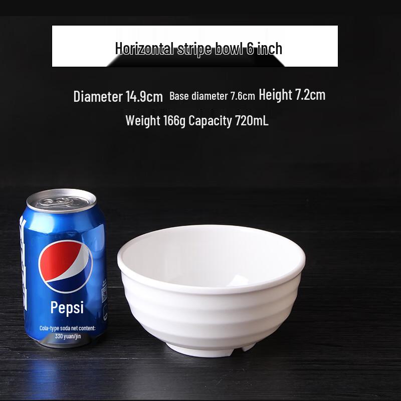 Qianxing A8 White Melamine Noodle and Soup Bowls
