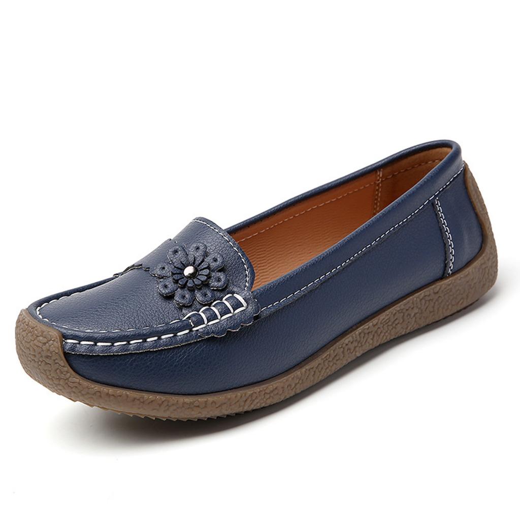 Damskie Mokasyny Ortopedyczne Buty Ortopedyczne Skórzane Mokasyny Buty Eleganckie Damskie Lekkie Płaskie Wygodne Codzienne - Buty do Chodzenia Z Kwiatkiem