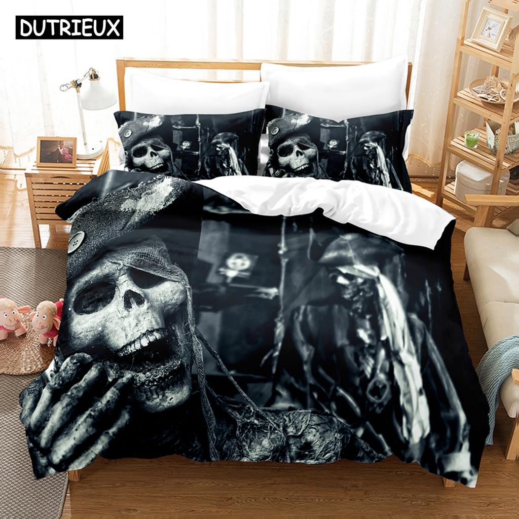 3D Kostra Ložní soupravy Sada povlaku na přikrývku s povlakem na polštář Dvojlůžko Plná Velikost Queen King Ložní prádlo