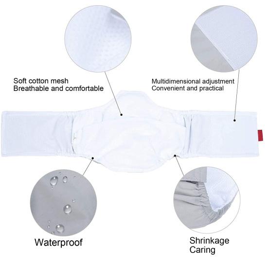 Yousheng Puppy Diaper Breathable Reusable Physiological Pants Pet Dog Anti-harassment Physiological Pants for Male Dogs