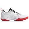 Li Ning Textile, Synthetic Leather Cushioning, Wear Resistant Low top Badminton Shoes Men's White Red AYTQ017-1