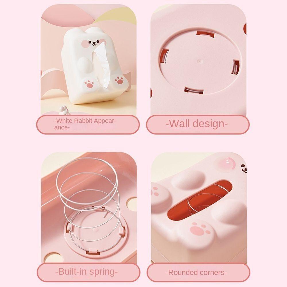 Plastic Tissue Storage Box Wall Mounted Napkin Holder Creative Paper Drawing Box  Kitchen