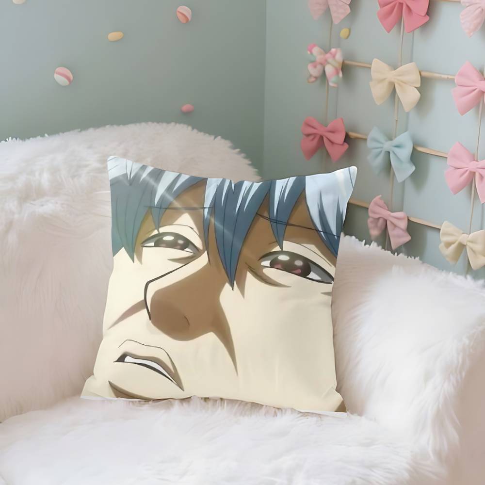 

Sakata Gintoki Case Plush Fabric Soft Pillowcase Double Sided Print Cushion Cover Household Gifts 40x40CM(16x16in)