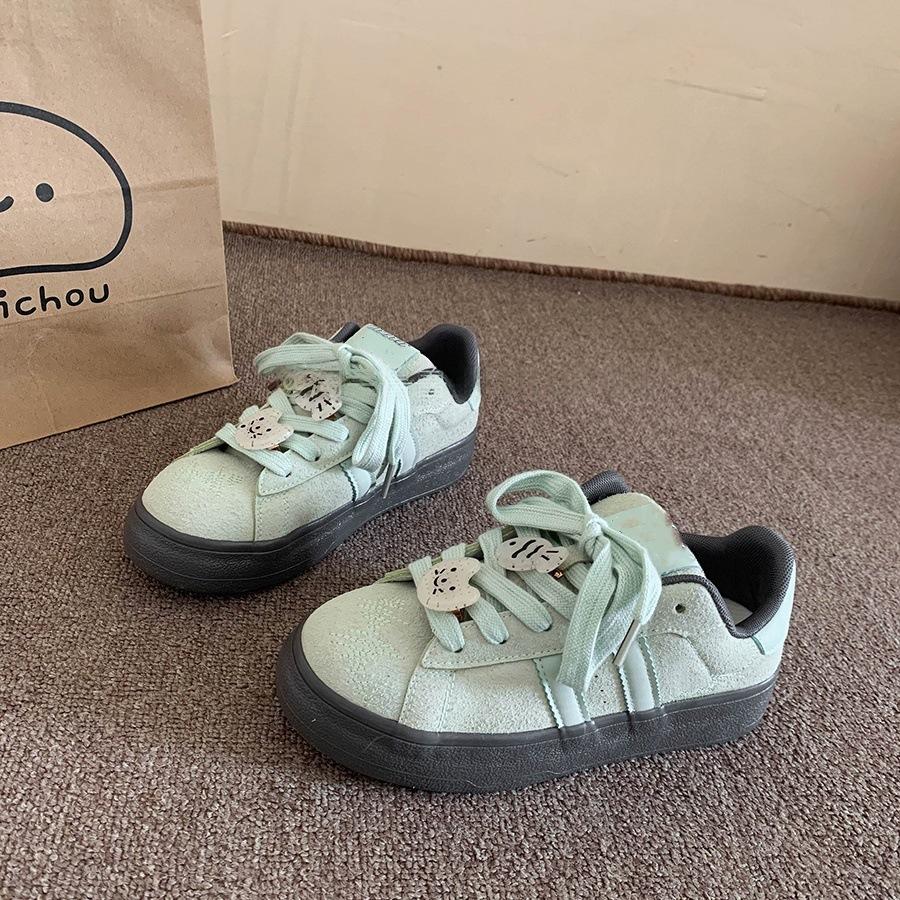 

Little white shoes women s spring and summer new versatile student shoes women s casual platform sports lightweight heightening board shoes 40 м ята зелений колір