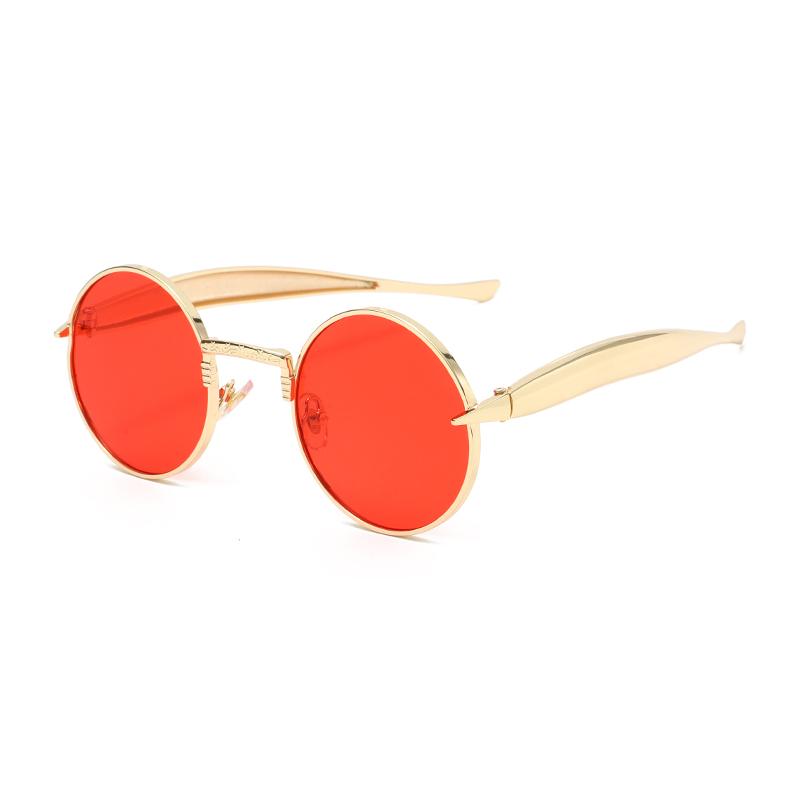 

New Round Retro Sunglasses Men UV400 Sun Glasses Women Alloy 9 Colors Shades Brand Designer Steampunk Eyewear