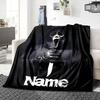Custom Name Grim Reaper Humor Party Blanket For Couch Bed Plush Cozy Fuzzy Blanket Super Soft Warm Blankets For Fall And Winter 0916130