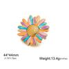 Lucktune Colorful Enamel Flower Open Ring Adjustable Stainless Steel Women's Fashion Ring, Luxury Jewelry for Weddings and Gift