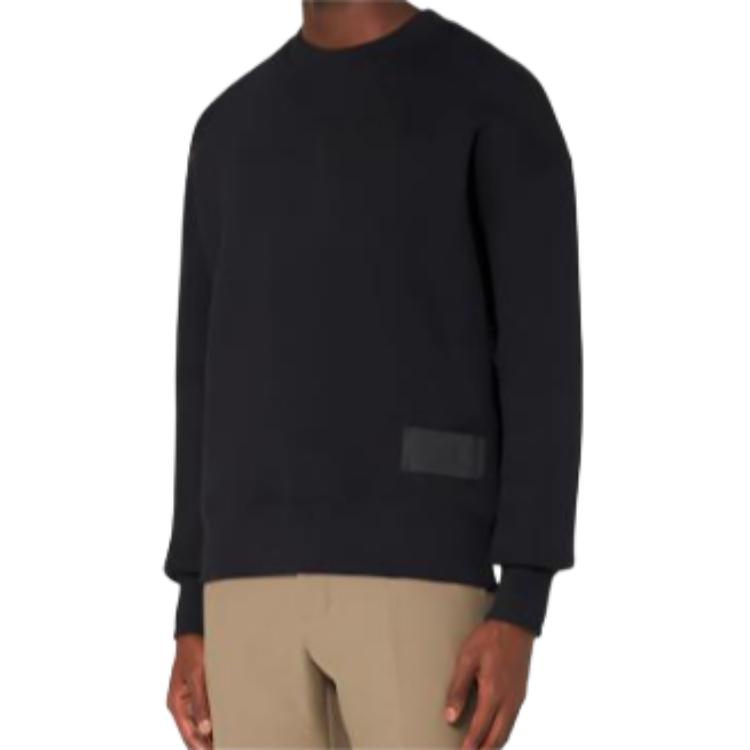 AMIPARIS Ss22 Logo Solid Color Couple Sweatshirt Unisex Sweatshirt Black USW006749-001