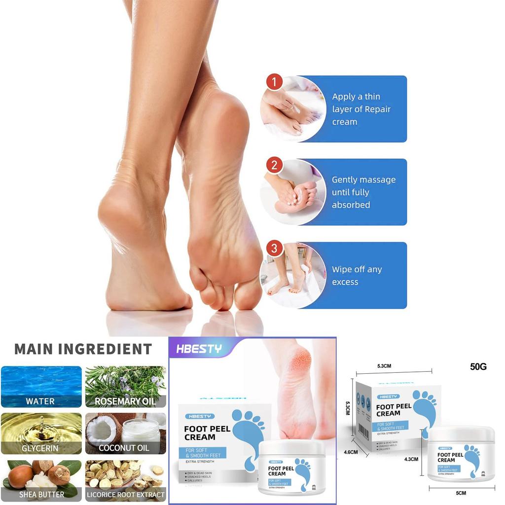 Hbesty Luxurious Foot Care Cream For Dry Cracked Heels And Calluses With Herbal Scent