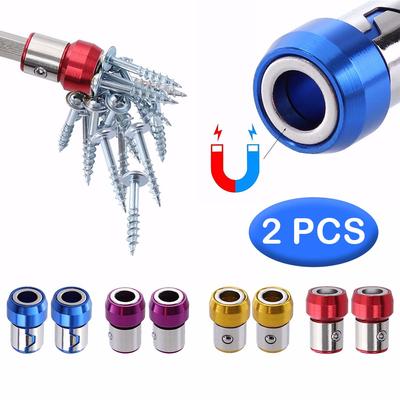 Univerzální 21mm odnímatelný magnetizační kroužek Magnetický ocelový šroubovák Bit 2PCS