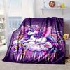 Rainbow Unicorns Garden Blanket Flannel Blanket for bed, sofa, Camping, Hiking, Picnic Essentials, gift for family Fan gifts