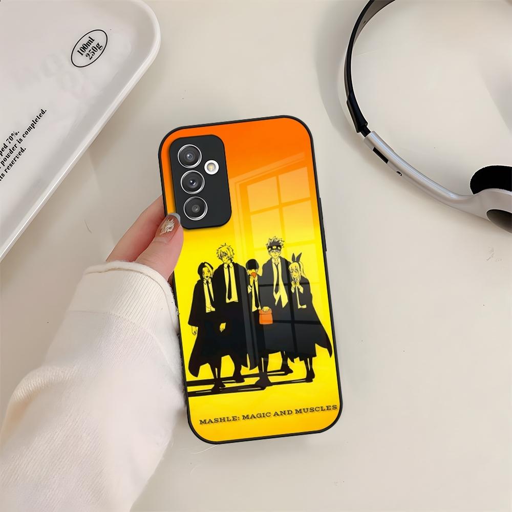 Mashle Magic And Muscles Phone Case Glass For Samsung S24 S26 S23 S20 S25 S21 S22 Ultra Fe Plus A05 A06 A16 A26 A36 A56 Coque