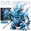2 In 1 Transformable Mecha Robot City Building Blocks Dragon Model Kids Toys Gift for Boys Girls Birthday Present