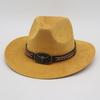 Ethnic Ox Head Wide Brim Concave Shape Women'S Jazz Hat Woolen Fried Street British Style Cowboy Hat
