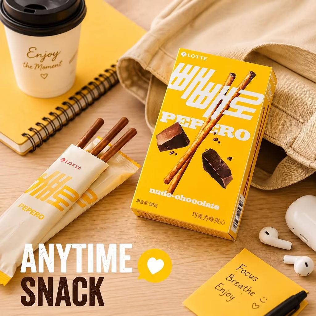 Lotte Pepero Biscotti Bastoncini Ripieni al Cioccolato 45g