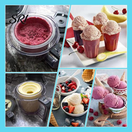 Tazza per Gelato NC300 Ninja Creami Compatibile con Serie NC299AM NC300s NC301 Contenitore Trasparente Ermetico Riutilizzabile Ricambio Lavabile in Lavastoviglie