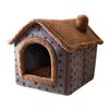 Dog Bed House Semienclosed Cat Tent Bed Comft Cushion Sleep Kennel Pets Supplies Kitten puppy Cozy Nest Soft Indoor Cats Bed