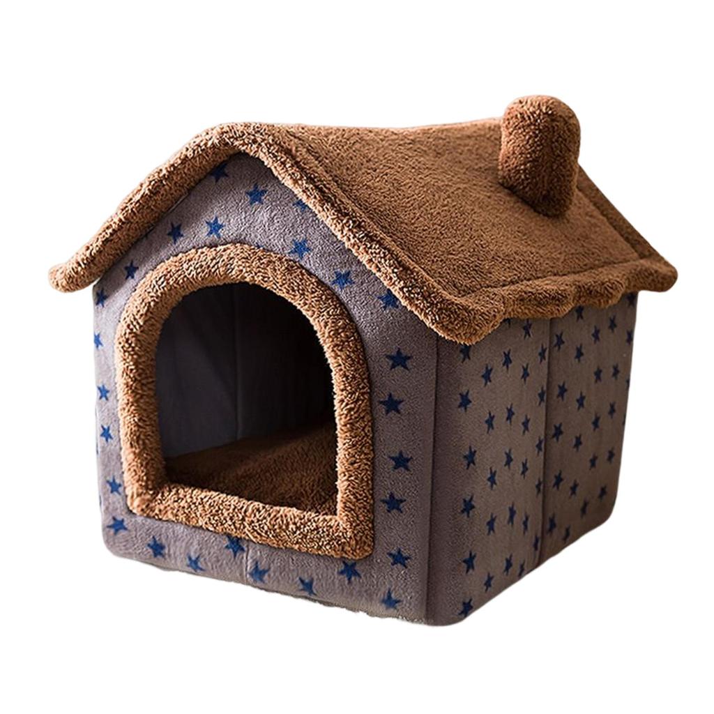 Dog Bed House Semienclosed Cat Tent Bed Comft Cushion Sleep Kennel Pets Supplies Kitten puppy Cozy Nest Soft Indoor Cats Bed