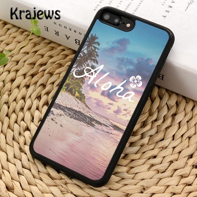Krajews Aloha Hawaii Hawaiian Beach Palms Phone Case For iPhone 17 Air 16 15 14 plus 11 12 13 pro max coque Fundas